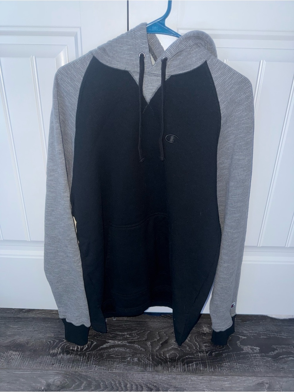 Champion Women's Black & Gray Hooded Sweatshirt